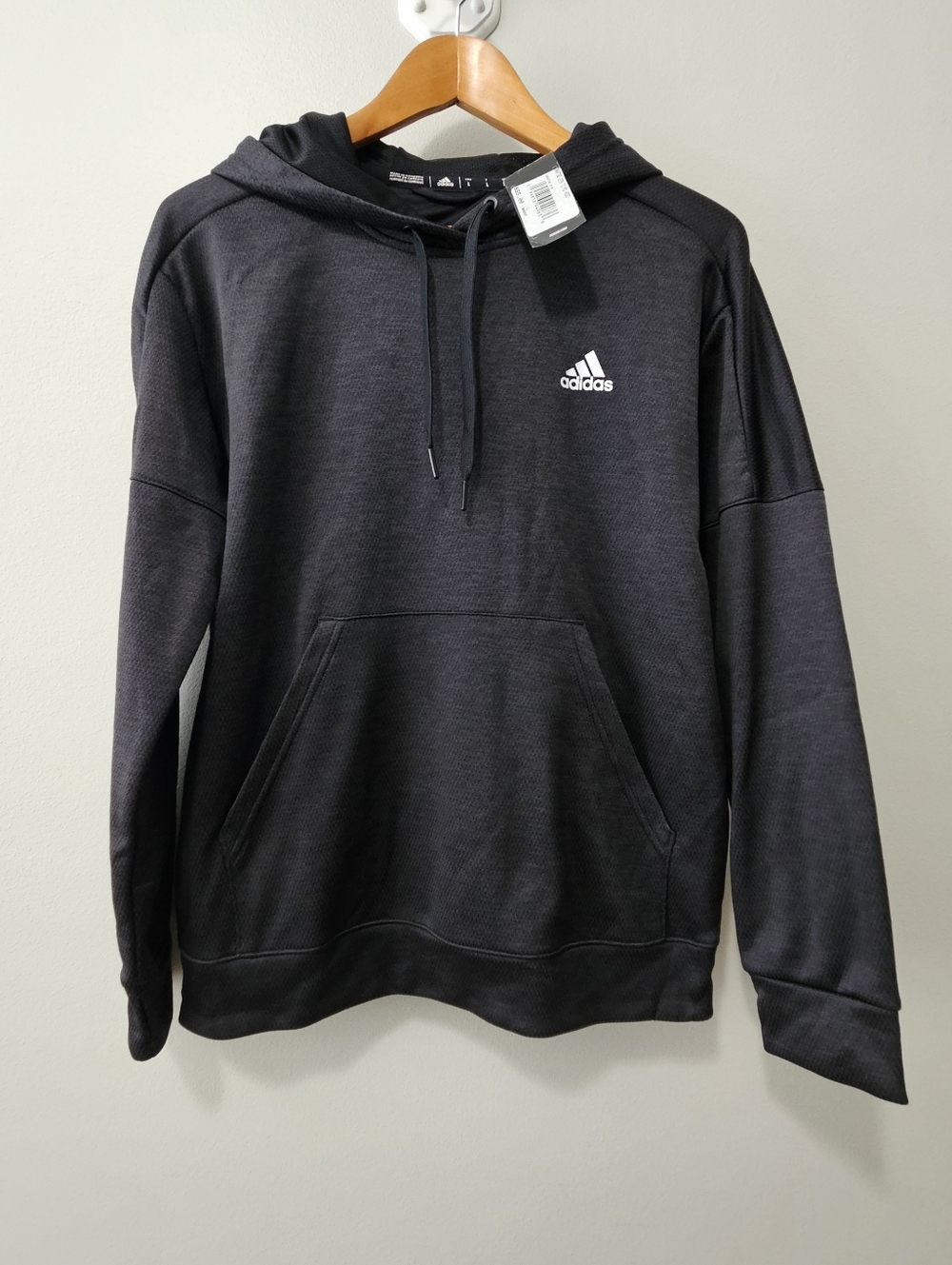 NWT Adidas Climawarm Black Performance Pullover Hoodies